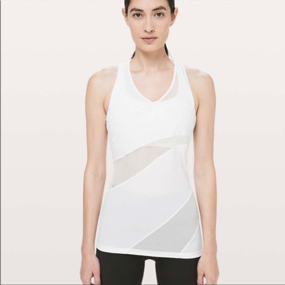 EUC LULULEMON mesh in motion tank top